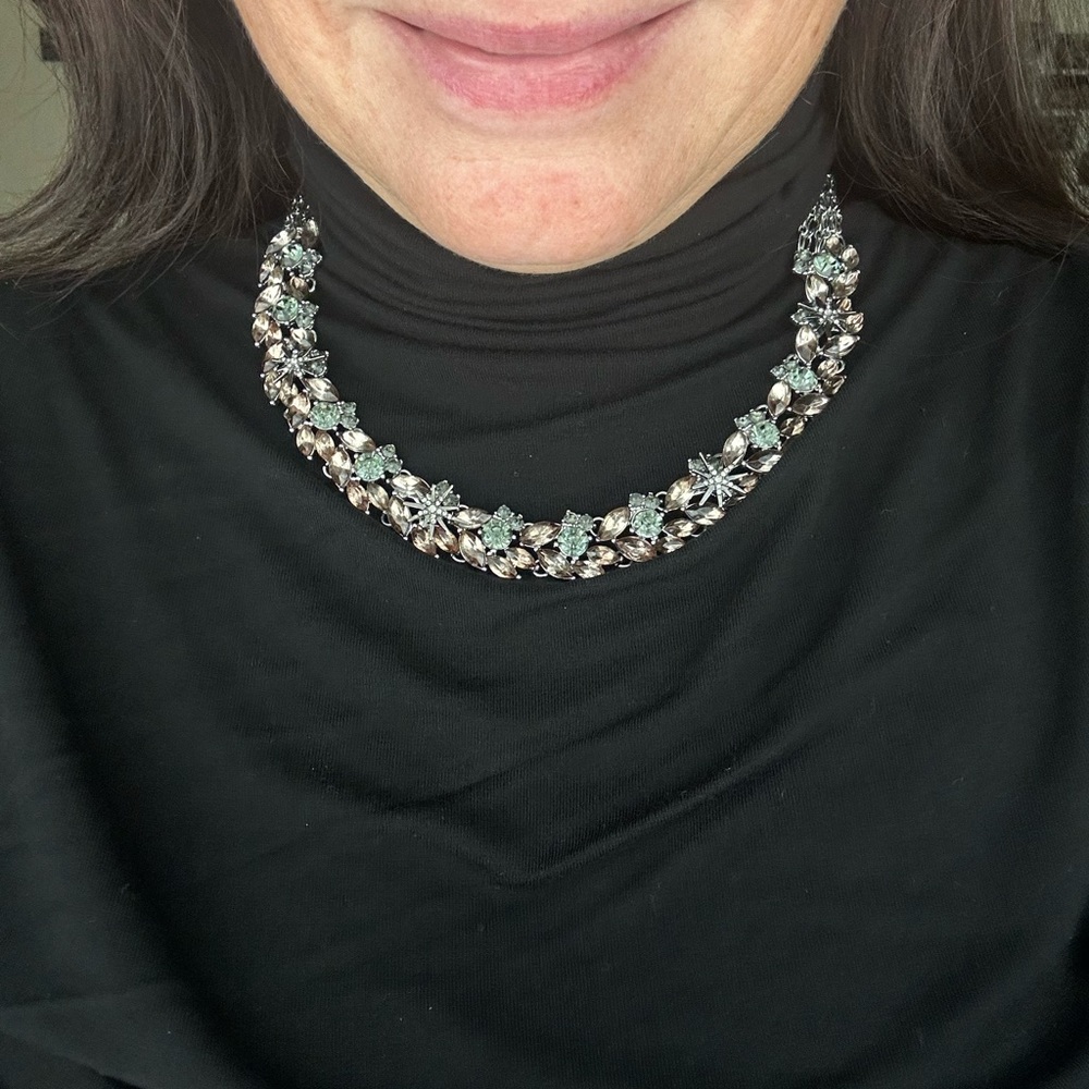 Crystal  statement necklace with earrings